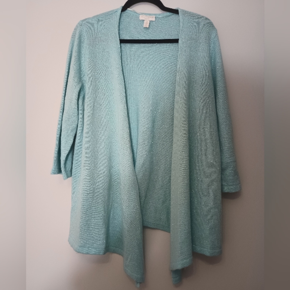 Charter‎ Club Aqua Open Front Cardigan 2X